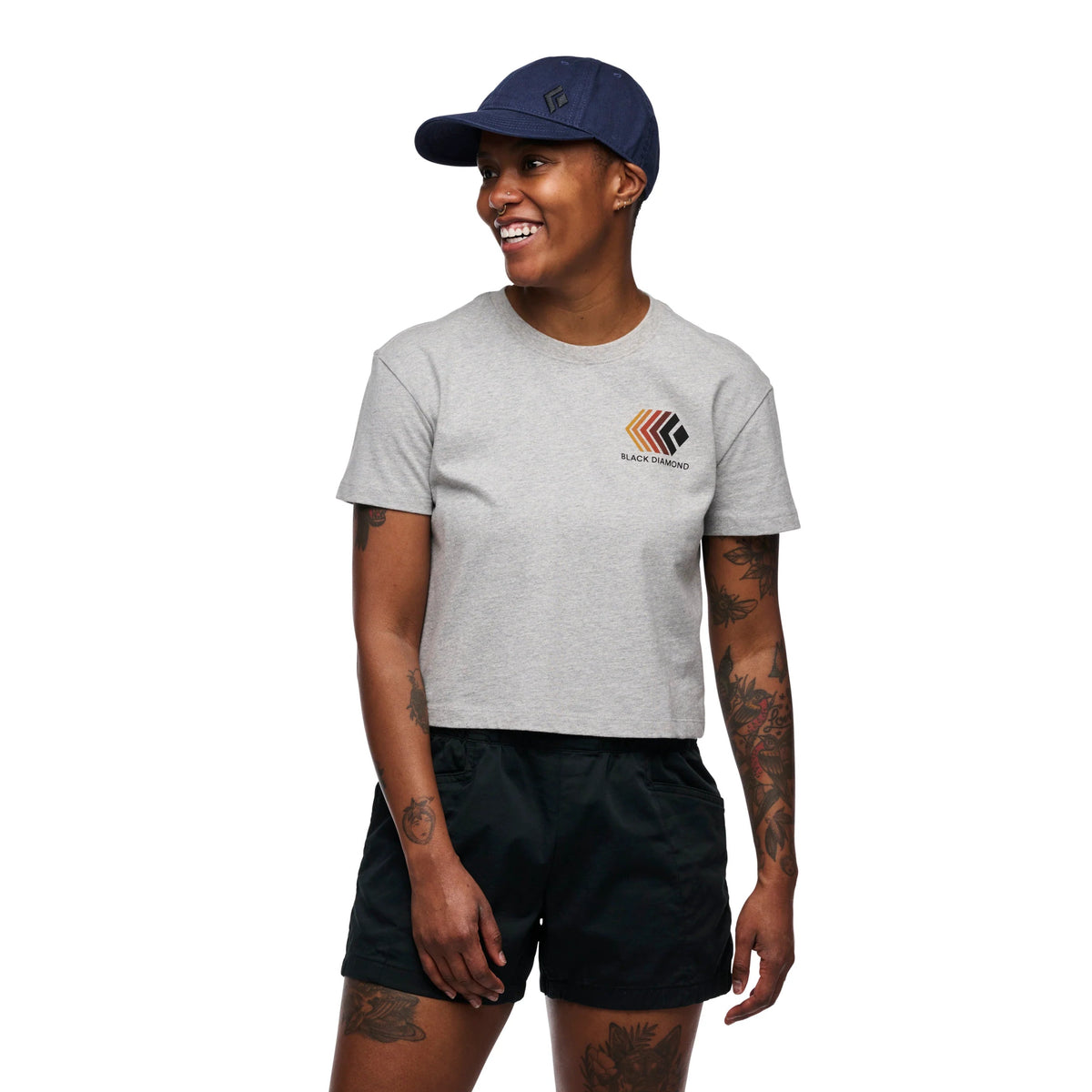 Black Diamond Faded Crop Tee - Women's