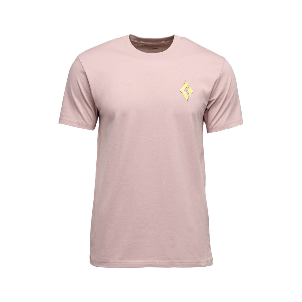 Black Diamond Shredded Short Sleeve Tee - Men's - Pale Mauve